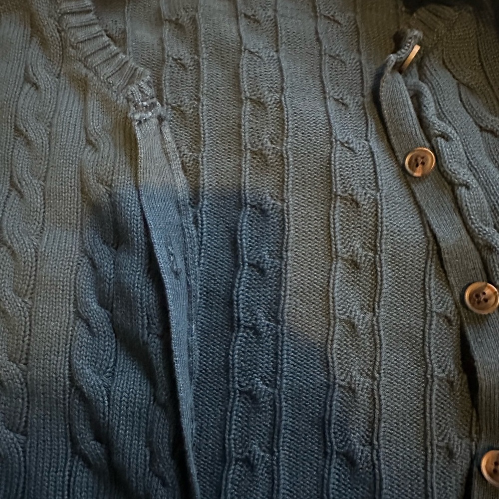 Brandy Melville Navy Cable Cardigan - Picture 4 of 5